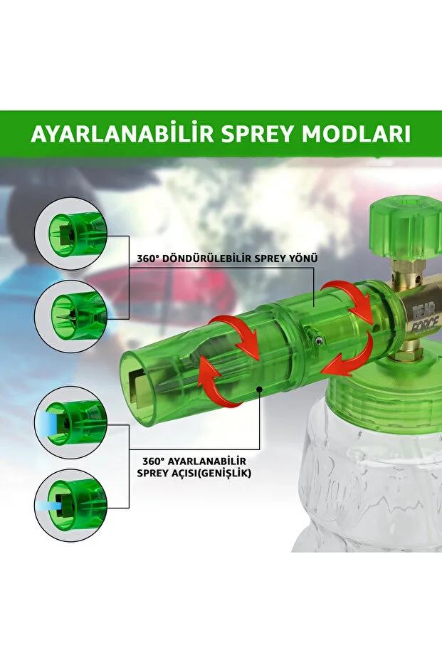 Bear Force Foam Lance Bosch Cihazlar İle Uyumlu Köpük Yapıcı Aparat 1L Köpük Aparatı